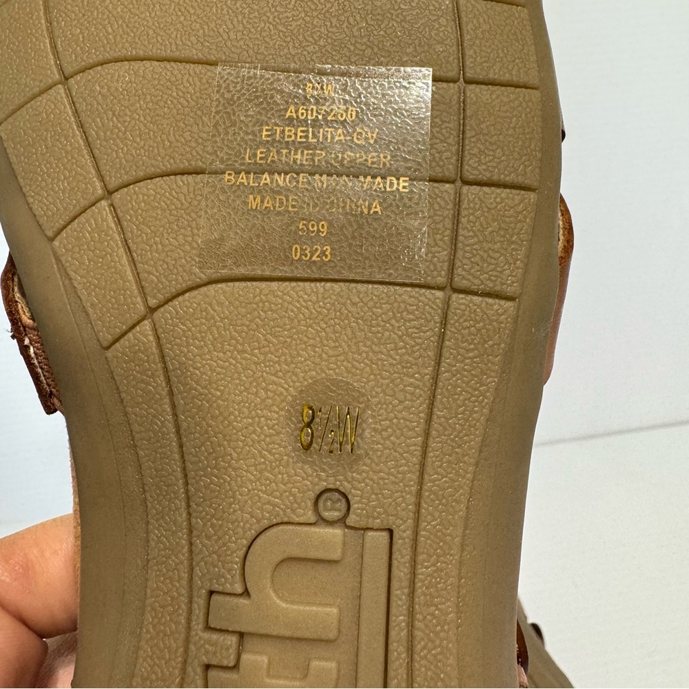 Earth Belita Brown Leather Fisherman Sandals Size 8 1/2 - Picture 15 of 16
